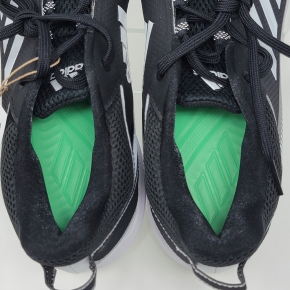 Adidas Icon 7 Shoes Black White Men\'s Size 13 Metal Baseball Cleats FZ1558 New